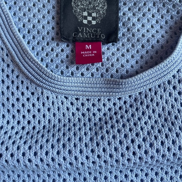 Vince Camuto Eyelet Pointelle Sweater Dress M - Picture 6 of 9